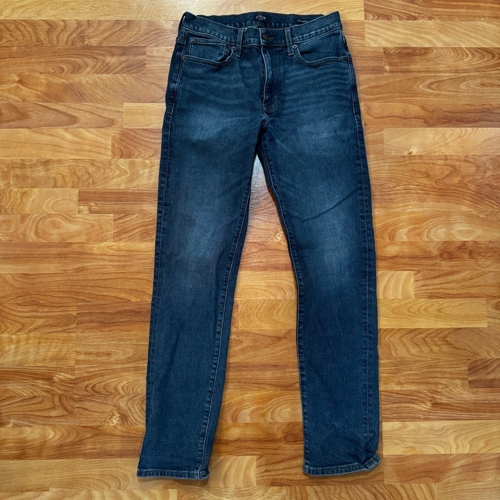 J Crew Jeans Mens Straight Flex Blue Medium Wash Denim 5 Pockets Size 29 x 32